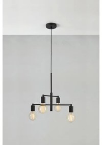 Markslöjd 108716 - Lampadario a sospensione con filo CIELO 4xE27/40W/230V nero