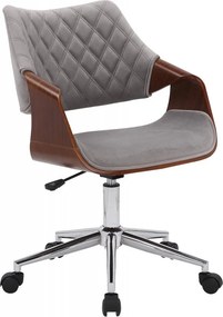 Sedia da ufficio Colt in noce/grigio - H64 cm