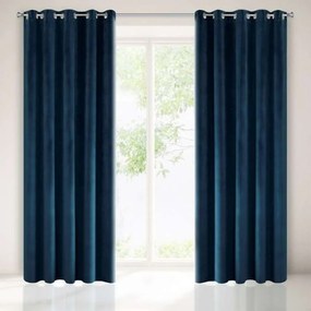 Tenda blu scuro dal design lussuoso 140 x 250 cm