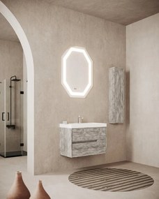 Colonna per mobile bagno PORTOFINO 1 anta P 16 x L 33.7 x H 139 cm grigio antico