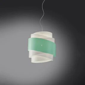 Sospensione Moderna 1 Luce Bea In Polilux Verde D40 Made In Italy