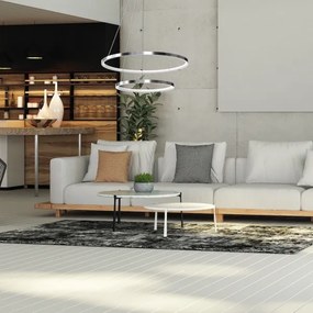 Lampadario LED a sospensione con filo HOOP LED/51W/230V diametro 60 cm 4000K cromo lucido