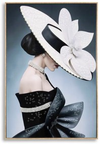 Dipinto Su Tela Laccato Marty C/Cornice A CM 62X4X92