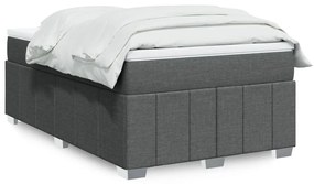 Giroletto A Molle Con Materasso Grigio Scuro 120x190cm Tessuto /