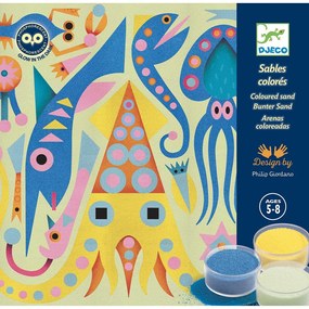 Gioco d'arte con la sabbia - luci del mare