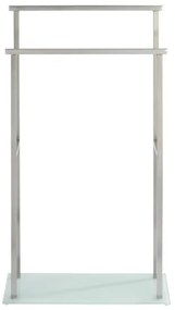 WENKO 23438100 - Porta asciugamani DEBAR 20x83 cm acciaio inox/satinato/bianco