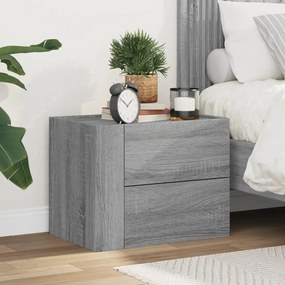 Comodino A Muro Grigio Sonoma 45x30x35 Cm /
