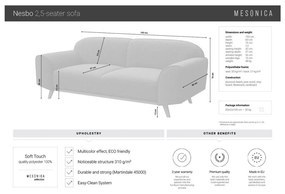 Divano verde scuro 193 cm Nesbo - MESONICA