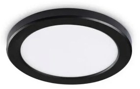 Lampada da soffitto aura pl round 4000k nero