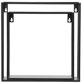 Set di 2 mensole da parete nere Meert - WOOOD