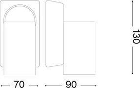 Ideal Lux - Faretto da parete LED RUDY 1xGU10/7W/230V CRI 90 nero