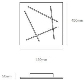 Flat plafoniera 42w 1630lm 3000k white