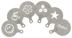 Set stencil con 6 decori in acciaio, da 10 cm