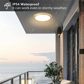 Brilagi - Lampada da bagno ULTRA SLIM LED/24W/230V diam. 42 cm dorata IP54