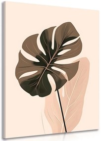 Quadro su tela – Forme botaniche astratte monstera