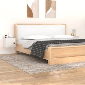 Pensili 2pz bianchi 31,5x30x30 cm in legno massello di pino