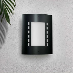 Applique Nera E27 da parete IP54 per esterni - serie METRO