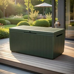 Baule da Esterno Keter Springwood 123x53,5x57 cm in Resina Verde...