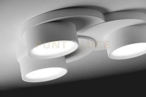 Demetra lampada da soffitto 3 luci attacco gx53 in gesso bianca 28x...