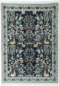 Nain Tappeto persiano 130 x 90 Blu (Iran) Annodato A Mano