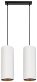 Lampadario a cavo AVALO 2xE27/60W/230V bianco/rame