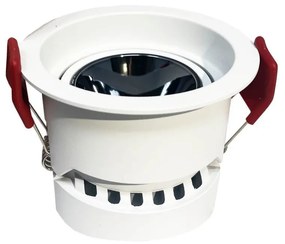 Faro LED da Incasso 12W, Orientabile CRI92 Foro Ø75mm, Bianco CCT, UGR11 Colore Bianco Variabile CCT