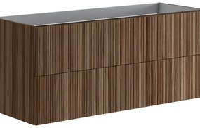 Mobile da bagno sospeso sotto lavabo Opera L 119.5 x H 50 x P 45.5 cm rovere, 2 cassetti VISOBATH