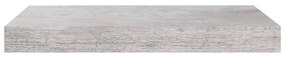 Scaffale a parete grigio cemento 40x23x3,8 cm in mdf
