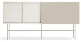 Cassettiera beige/color crema con porte scorrevoli 180x91x45 cm Nube – Teulat