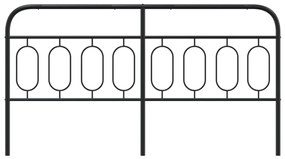 Testiera in metallo nero 193 cm