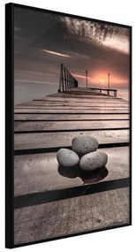 Poster  Stones on the Pier  Cornice Quadri Cornice nera, Larghezza x Altezza Home decor 20x30