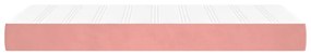 Materasso a molle insacchettate rosa 100x200x20 cm in velluto