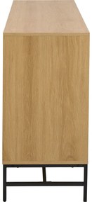 Cassettiera effetto rovere in colore naturale 158x80x40 cm Albany - Actona
