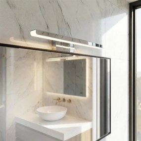 Lampada LED da Specchio 30cm Cromata 6W IP54 Tripla Installazione Colore Bianco Naturale 4.000K