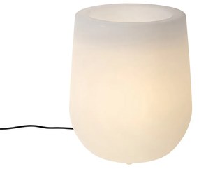 Lampada da terra per esterno fioriera bianca IP44 - Flowerpot