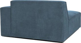 Divano componibile blu (con penisola a destra) con rivestimento in velluto a coste Sting – Scandic