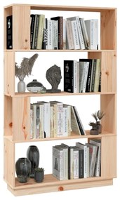 Libreria/divisorio 80x25x132 cm in legno massello di pino