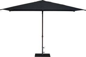 Ombrellone da Giardino 3x2 m Palo Ø38 mm in Alluminio Effetto Legno Tessuto Poliestere Trend Wood Antracite...
