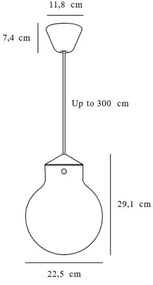Nordlux - Lampadario a sospensione con filo RAITO 1xE27/25W/230V ottone/bianco