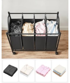 Cesto porta biancheria LINA nero