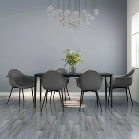 Sedie Da Pranzo 6 Pz Grigie İn Pp /