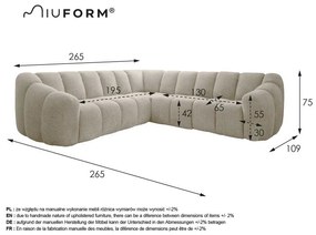 Divano angolare color terracotta Shell – Miuform