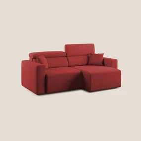 Orwell divano con seduta estraibile in microfibra smacchiabile T11 rosso 180 cm