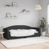 Letto da Giorno Nero 80x200 cm in Tessuto 354108