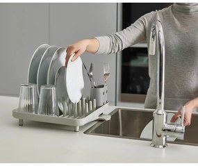 Vassoio di raccolta in plastica grigio chiaro 33,5x31,5 cm Duo - Joseph Joseph