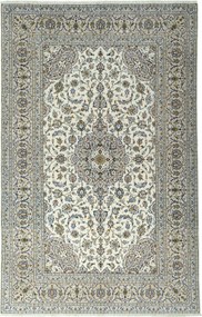 Kashan Tappeto 200x310 Beige (Iran) Annodato A Mano