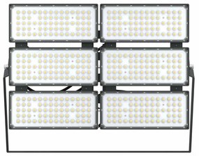 Faro Modulare LED 1.200W IP66, 167lm/W Dimmerabile DALI - INVENTRONICS Colore Bianco Freddo 5.000K, Scegli l'angolo di illuminazione 60°, Scegli le staffe dei moduli Fisse