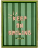 Portafoto 18x23 cm Keep Smiling oro