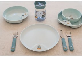 Posate per bambini in acciaio inox verde chiaro e argento 3 pz. Little farm - Mepal