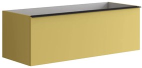 Mobile da bagno sotto lavabo Pixel plain giallo laccato opaco L 120 x H 40 x P 45.5 cm 1 cassetto, lavabo non incluso